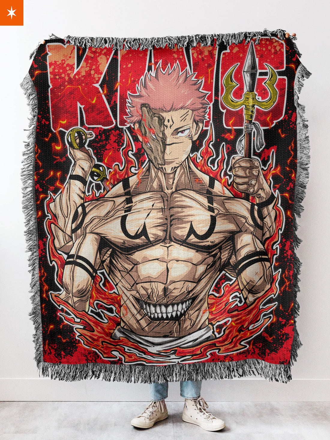 King Sukuna Woven Tapestry