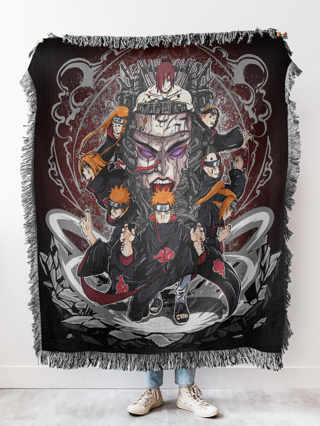 Scarlet Dawn Woven Tapestry