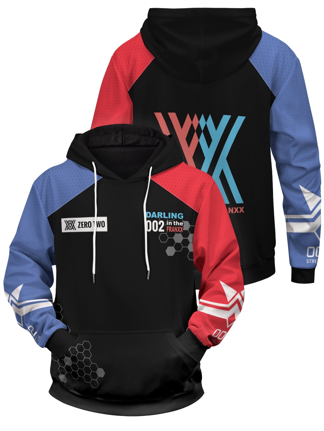 Fandomaniax - 002 Franxx Unisex Pullover Hoodie