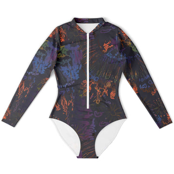 F Space Galaxy Long Sleeve bodysuit