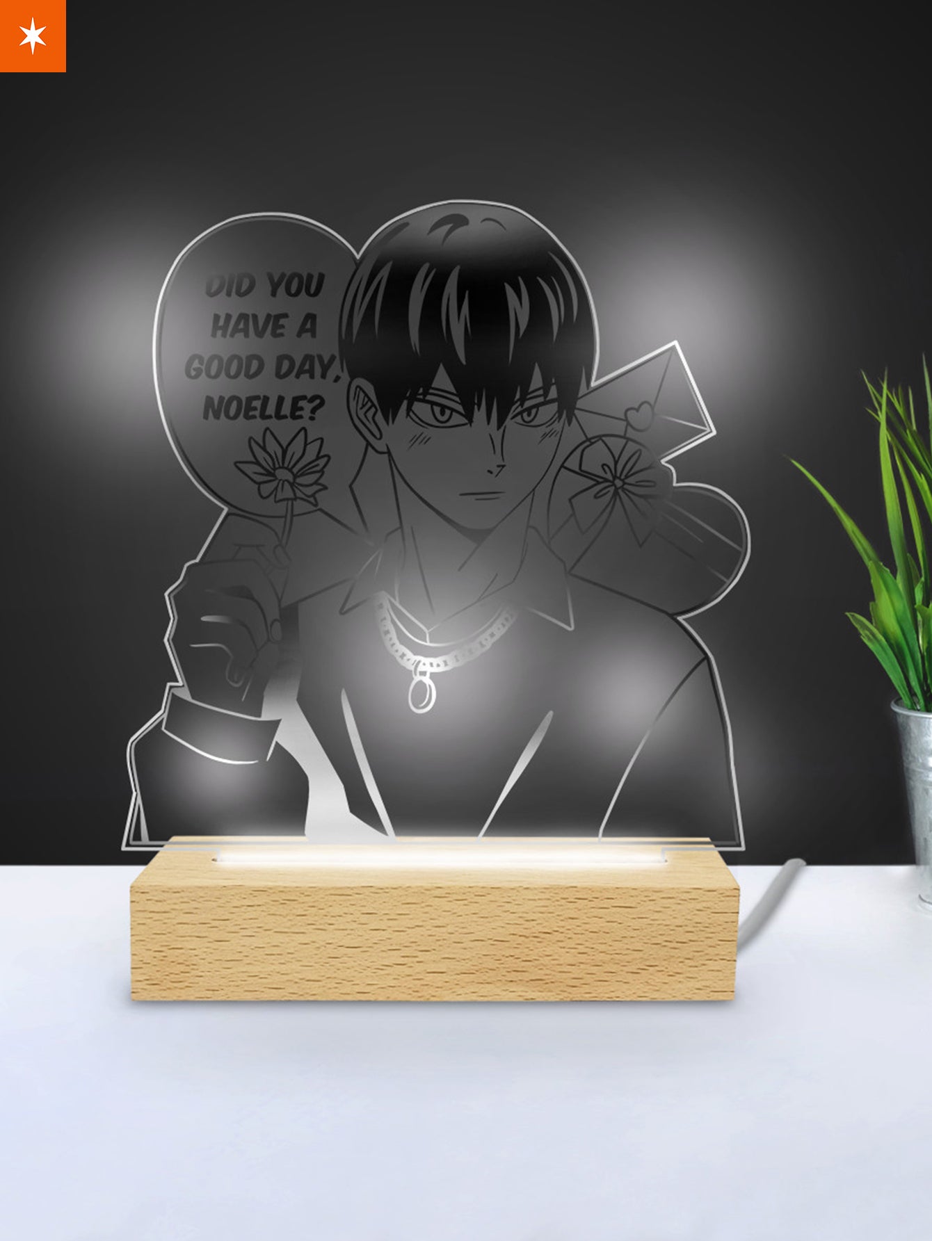 Fandomaniax - Personalized Tobio BF Acrylic Night Light