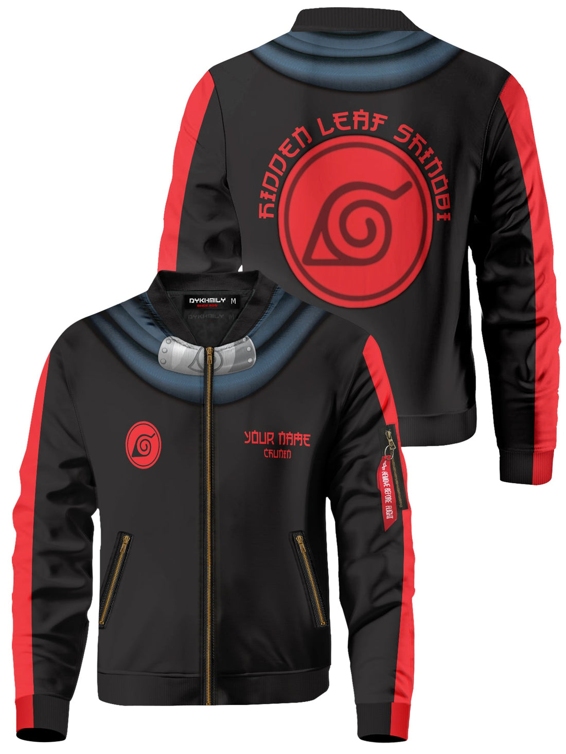 Fandomaniax - Personalized Hidden Leaf Shinobi Bomber Jacket