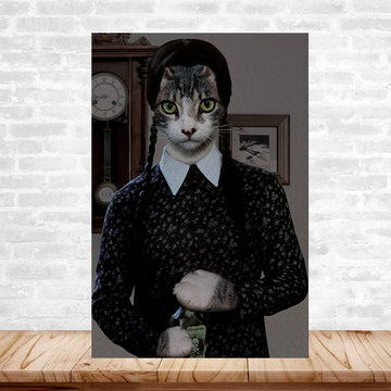 [FREE 500pcs puzzle pawtrait] Wednesday Adams Pawtrait Canvas