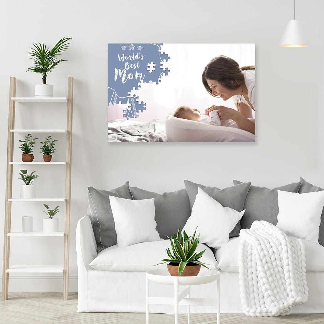 Customized World's Best Mom Canvas