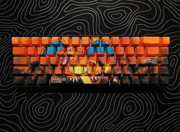 POKEBOARD - Limited Edition Custom 65% Keyboard - Poke 006 Charizard 68Keys RGB backlight, triple mode (wired, wireless and bluetooth)