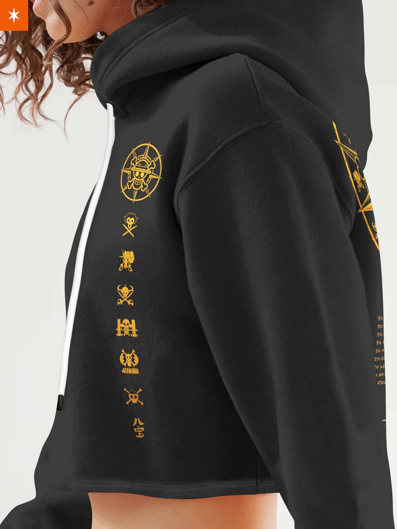 Fandomaniax - Straw Hat Grand Fleet Cropped Hoodie