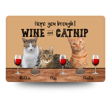 Customized Bring Wine and Catnip Carpet/Rug