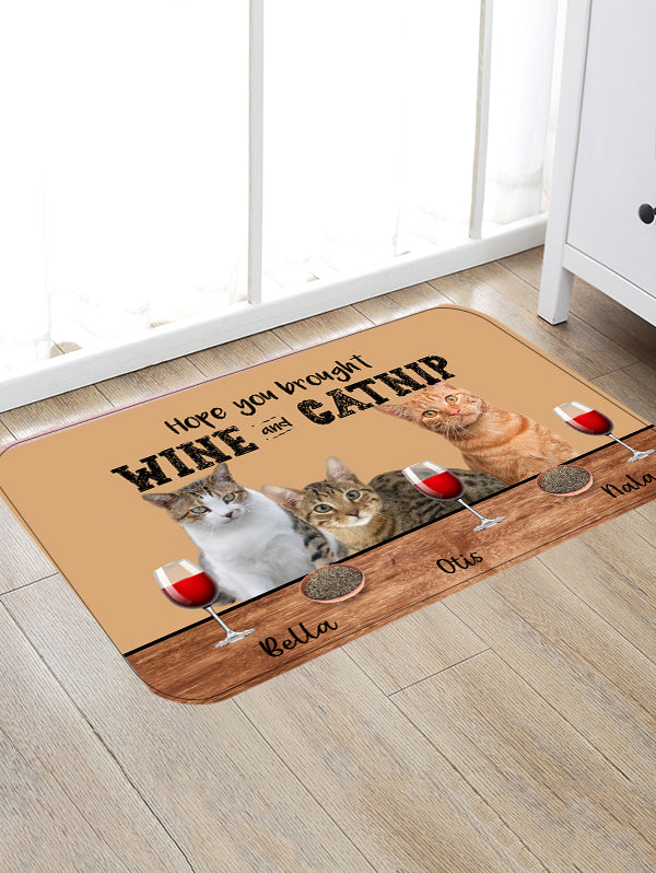 Customized Bring Wine and Catnip Carpet/Rug