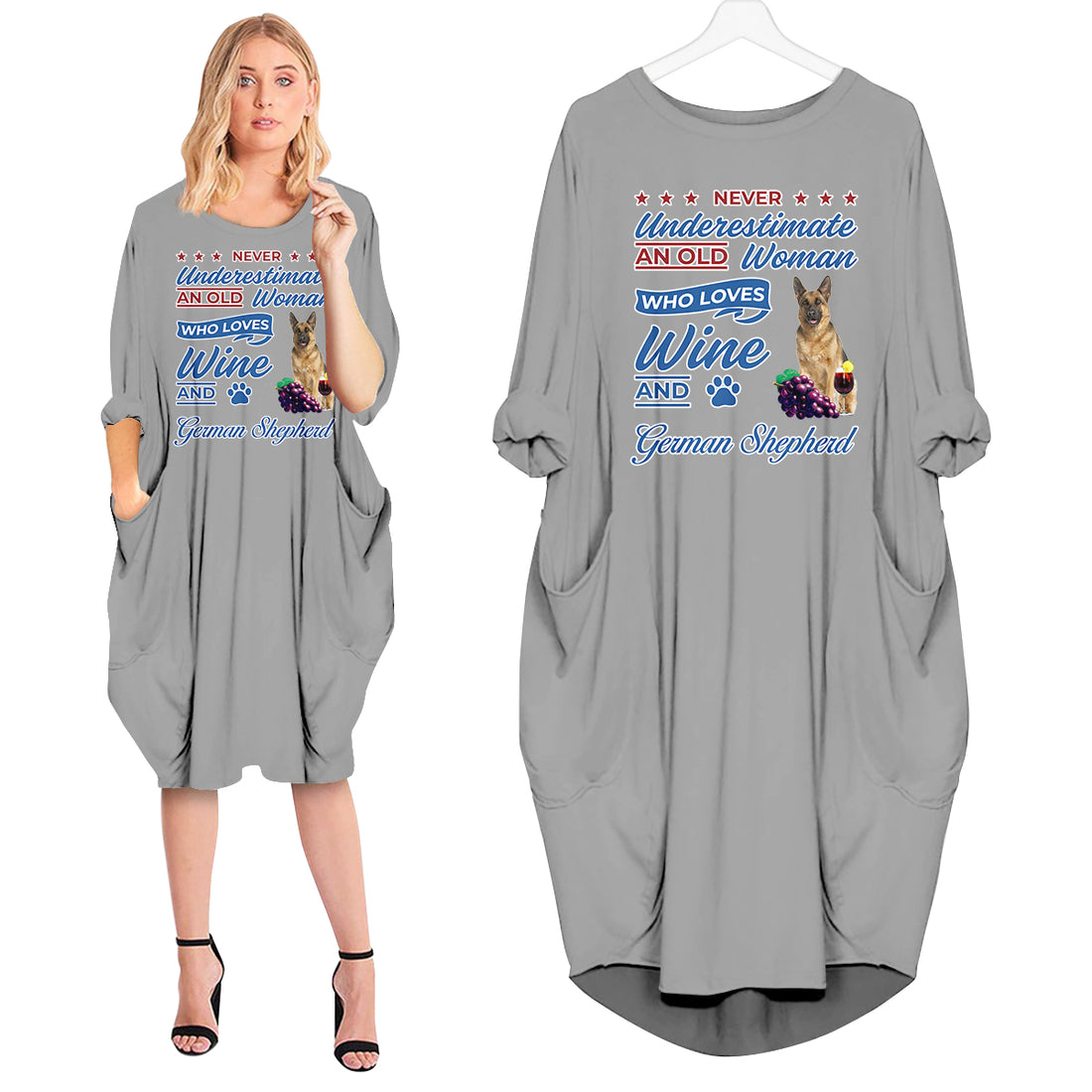 Wine and German Shepherd Dress