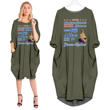 Wine and German Shepherd Dress