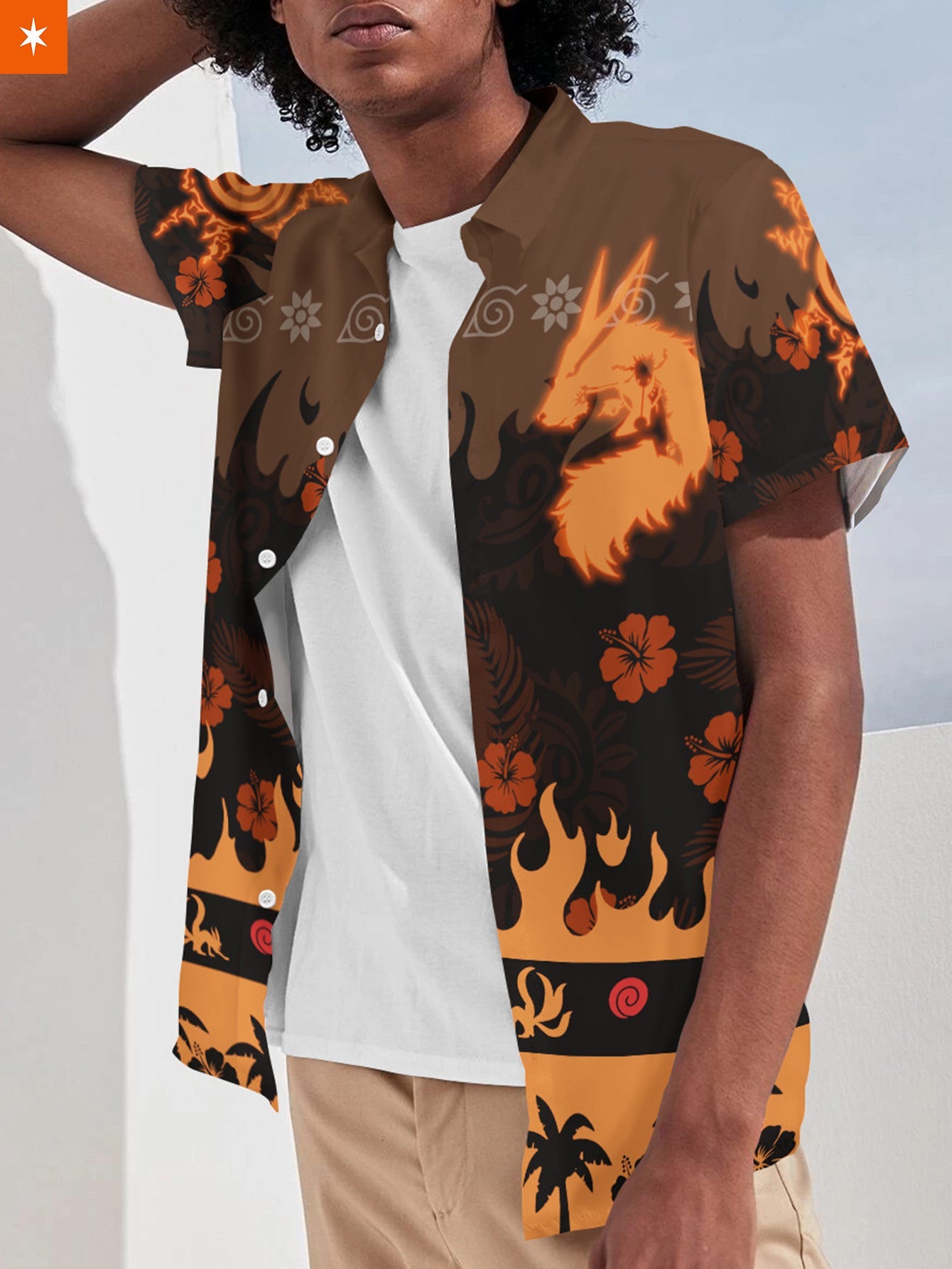 Fandomaniax - Aloha Naruto Kurama Hawaiian Shirt