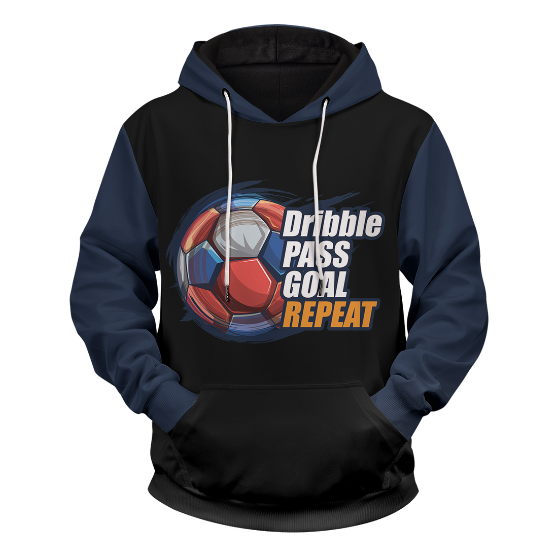 Customized Let's Play Soccer Unisex Pullover Hoodie