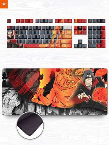 Itachi Themed Keycap & Deskmat