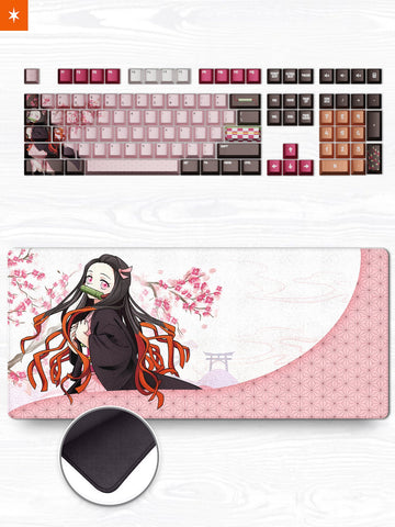 Nezuko Themed Keycap & Deskmat