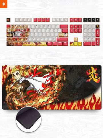 Rengoku Themed Keycap & Deskmat