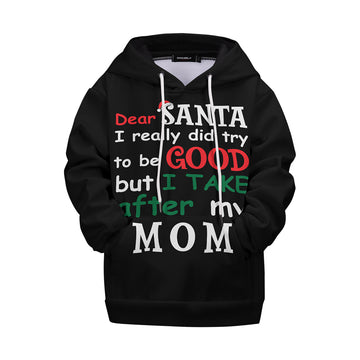 Santa I take after Mom Kids Unisex Pullover Hoodie