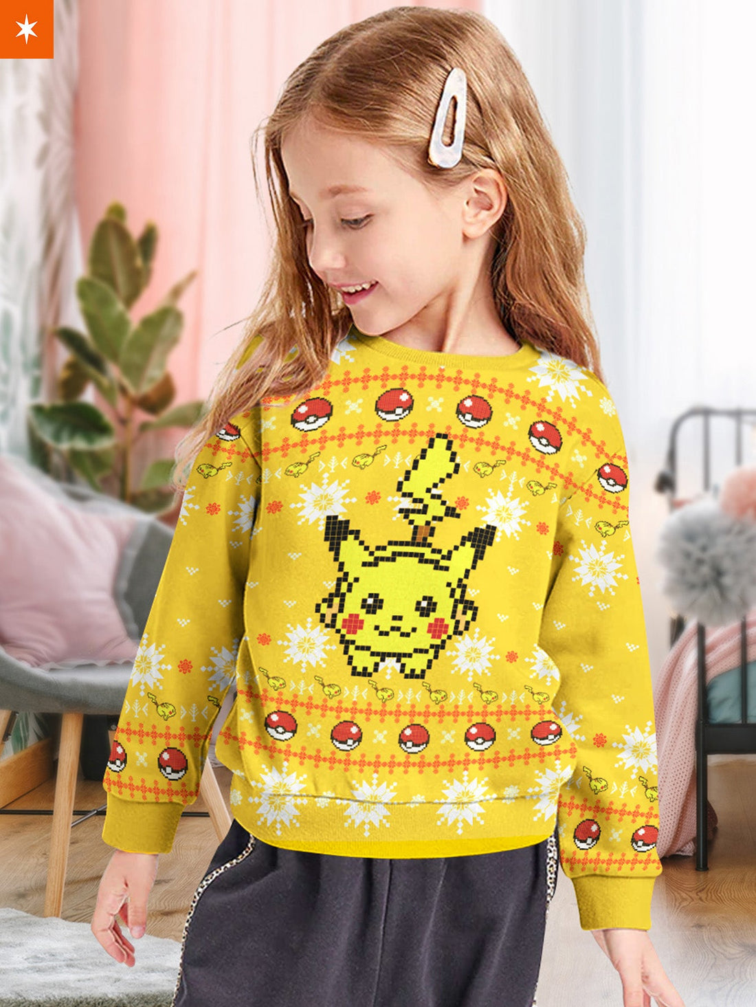 OG Pika Xmas Kids Unisex Wool Sweater