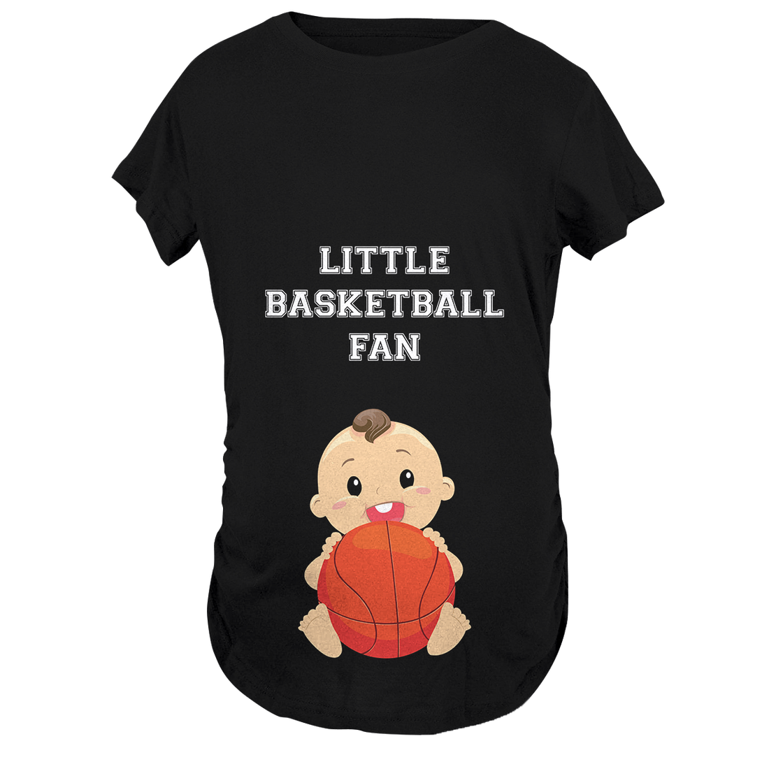 Little Basketball Fan Maternity T-Shirt