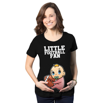 Little Football Fan Maternity T-Shirt