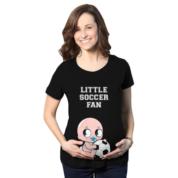 Little Soccer Fan Maternity T-Shirt