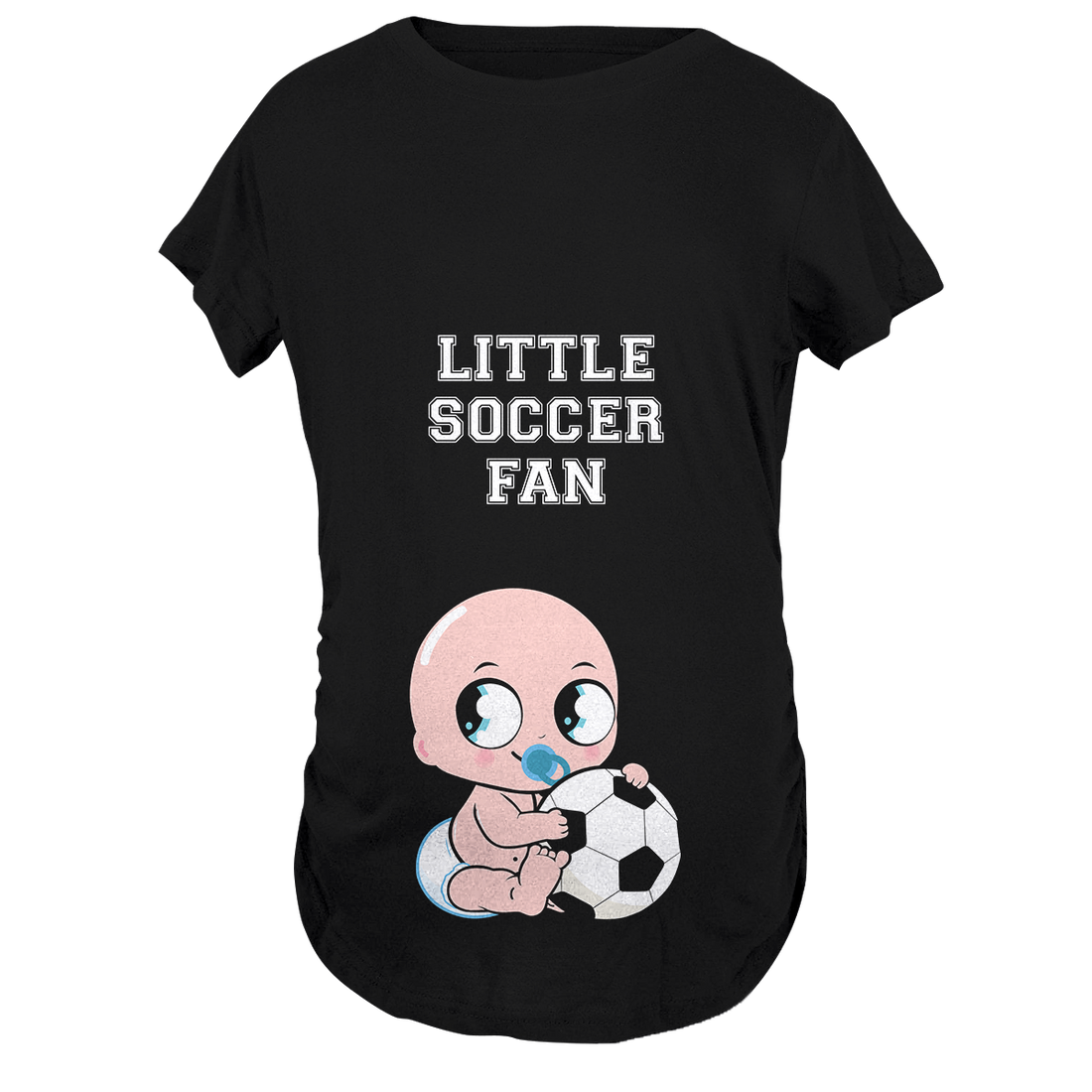 Little Soccer Fan Maternity T-Shirt