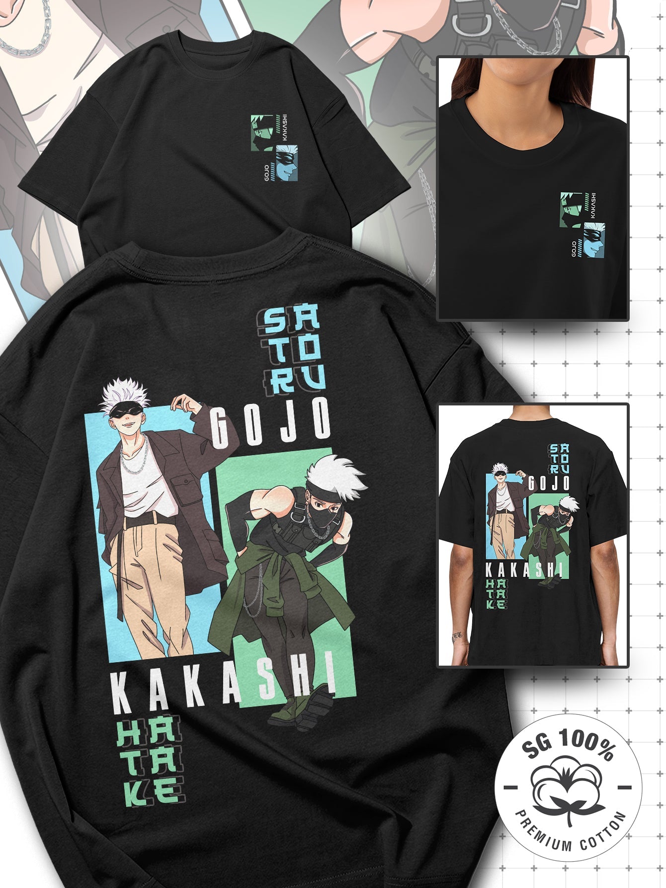 Kakashi Gojo Urban Fashion Oversize T-Shirt