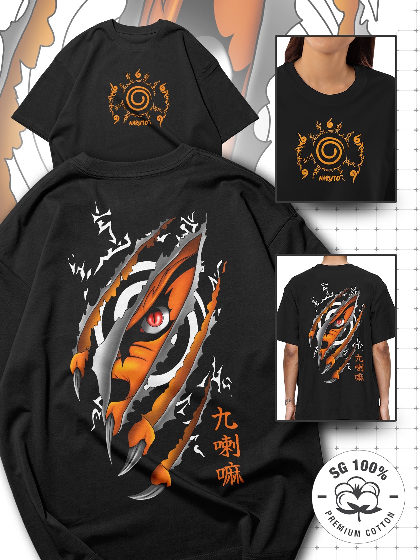 Uzumaki Fox Urban Fashion Oversize T-Shirt