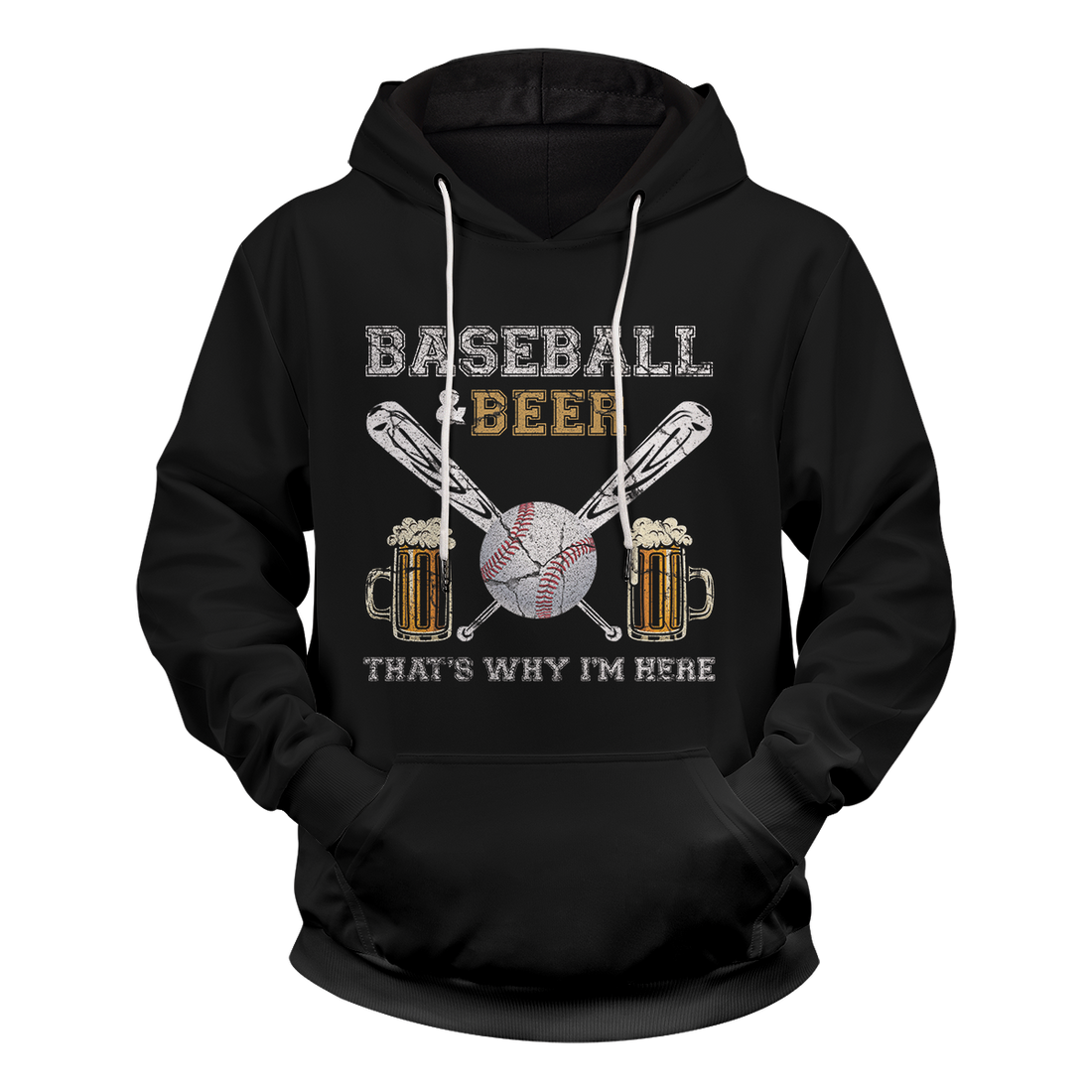 Baseball and Beer Unisex Pullover Hoodie