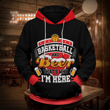 Basketball and Beer Unisex Pullover Hoodie