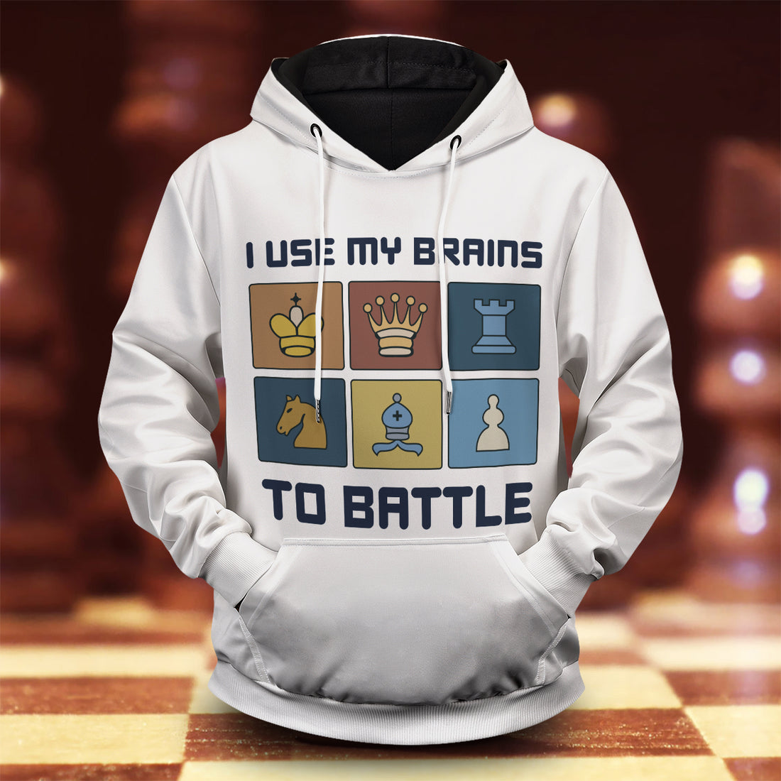 I Use My Brain To Battle Unisex Pullover Hoodie