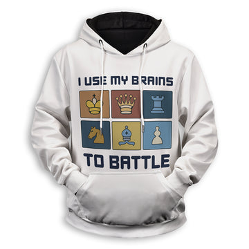 I Use My Brain To Battle Unisex Pullover Hoodie