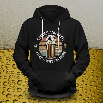 Soccer and Beer Unisex Pullover Hoodie