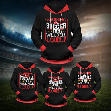 Warning Sports Fan Unisex Pullover Hoodie