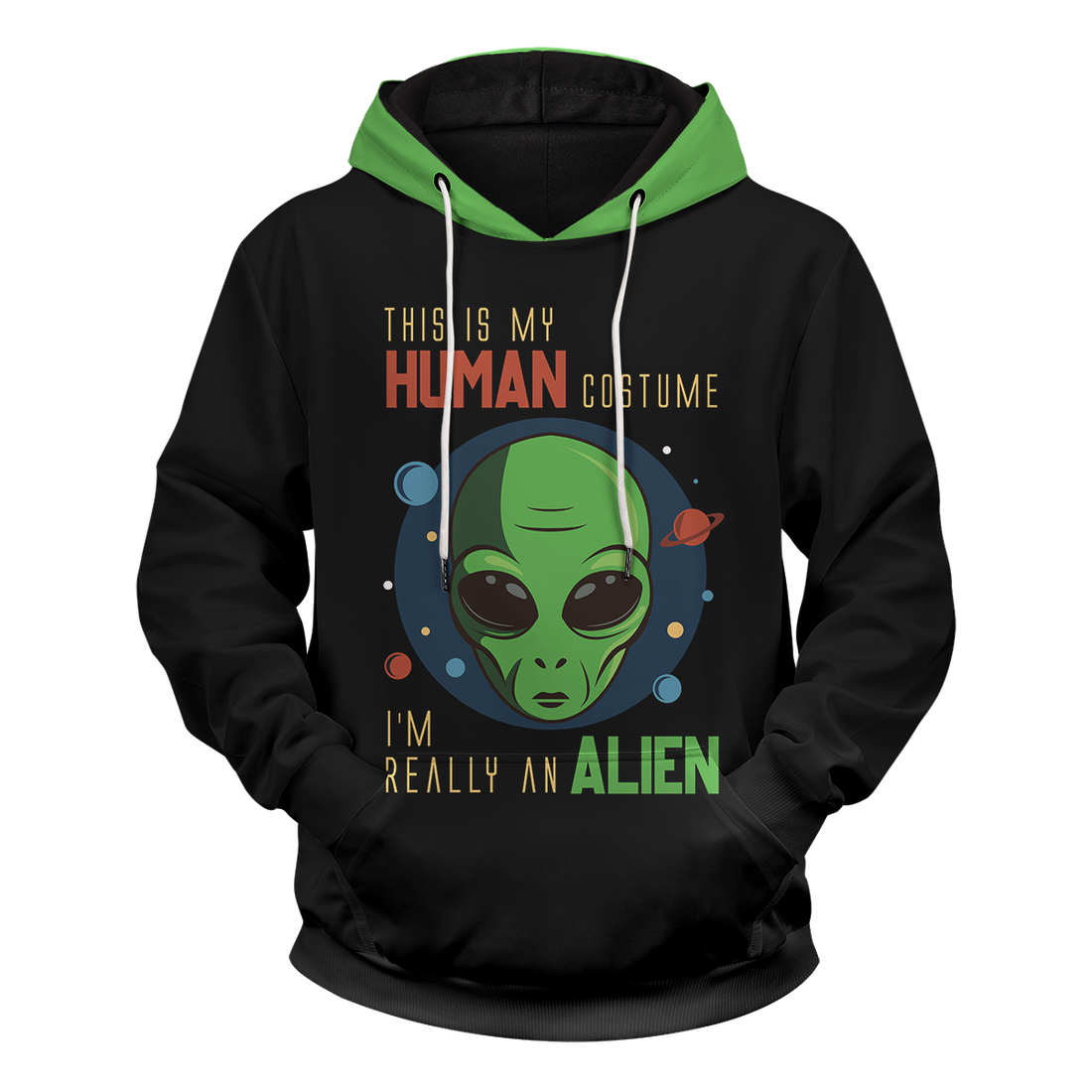 Alien Human Costume Unisex Pullover Hoodie