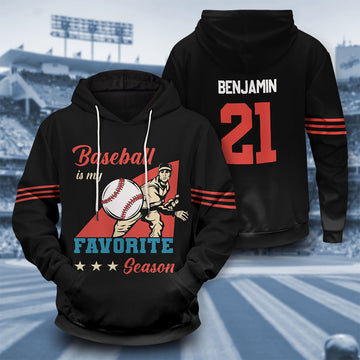 Customized Baseball is My Season Unisex Pullover Hoodie