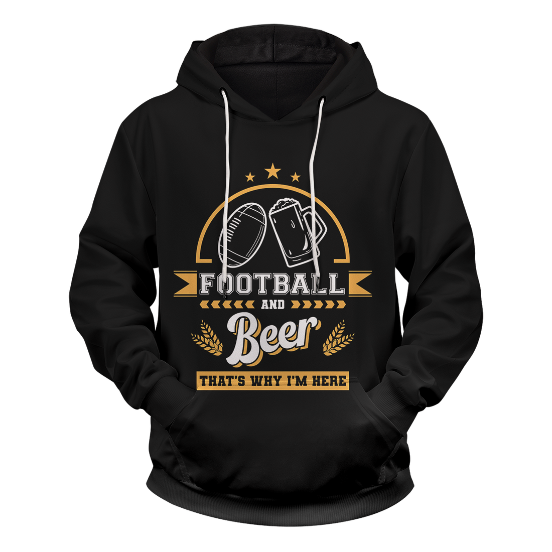 Football and Beer Unisex Pullover Hoodie