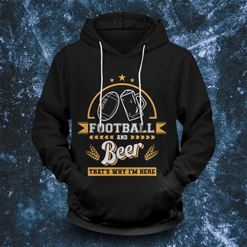 Football and Beer Unisex Pullover Hoodie