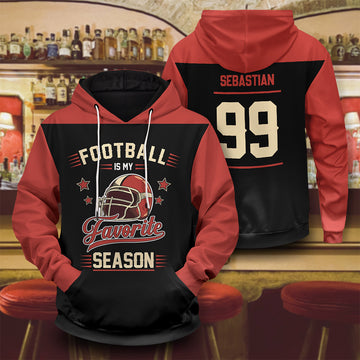 Customized Football is My Season Unisex Pullover Hoodie