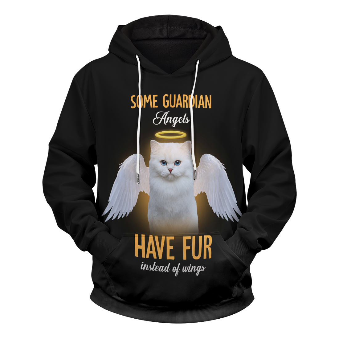 Furry Guardian Angel Unisex Pullover Hoodie