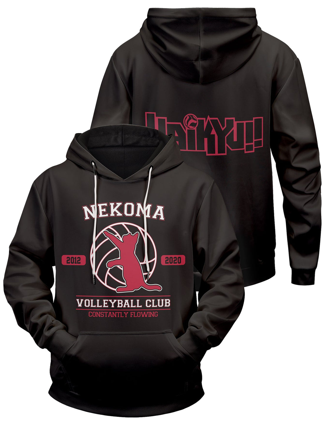 Fandomaniax - Nekoma Constantly Flowing Unisex Pullover Hoodie