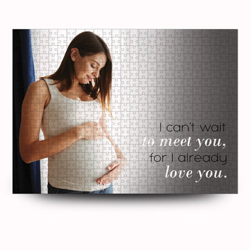 Customized I Can't Wait to Meet You Puzzle