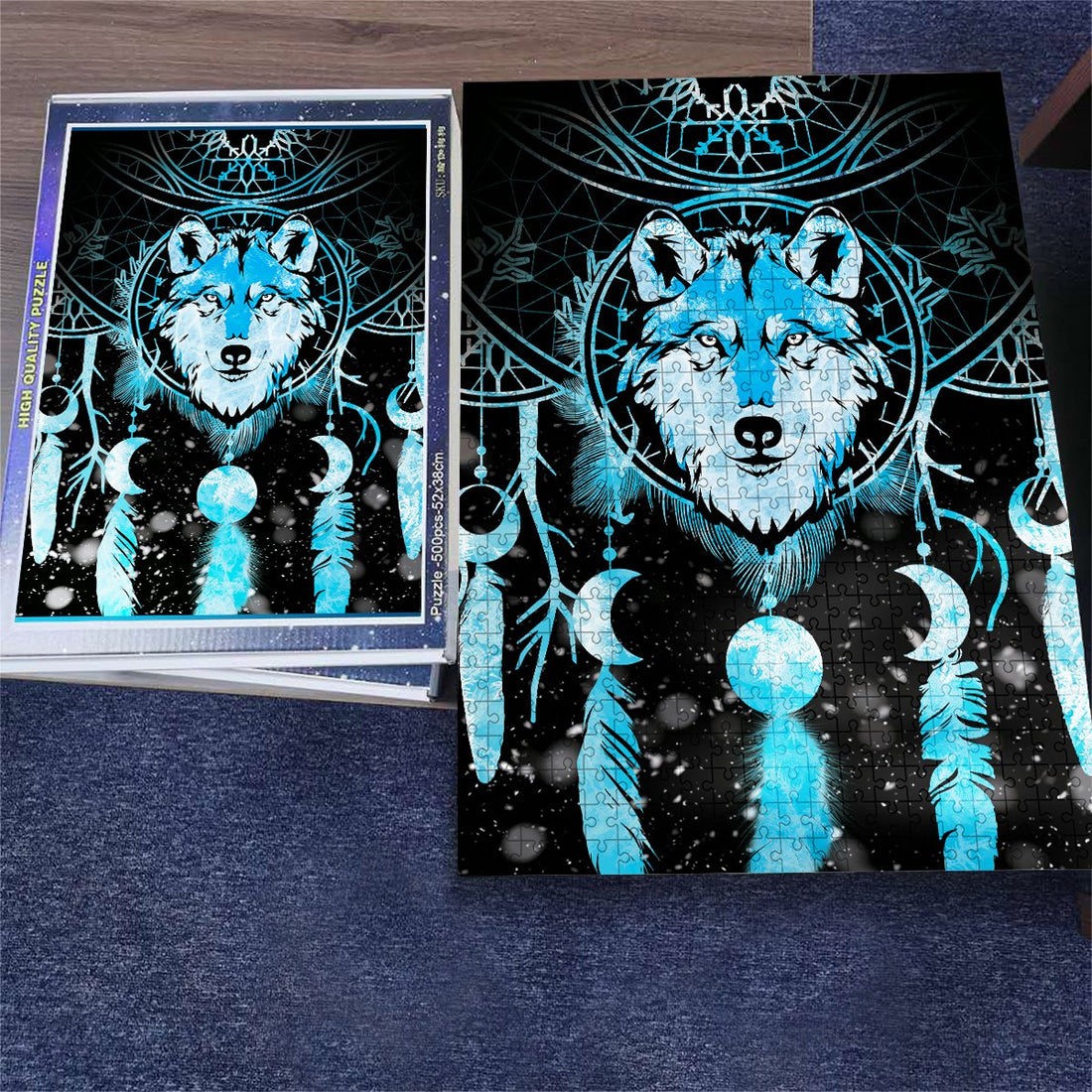 Winter Wolf Dream Catcher Puzzle