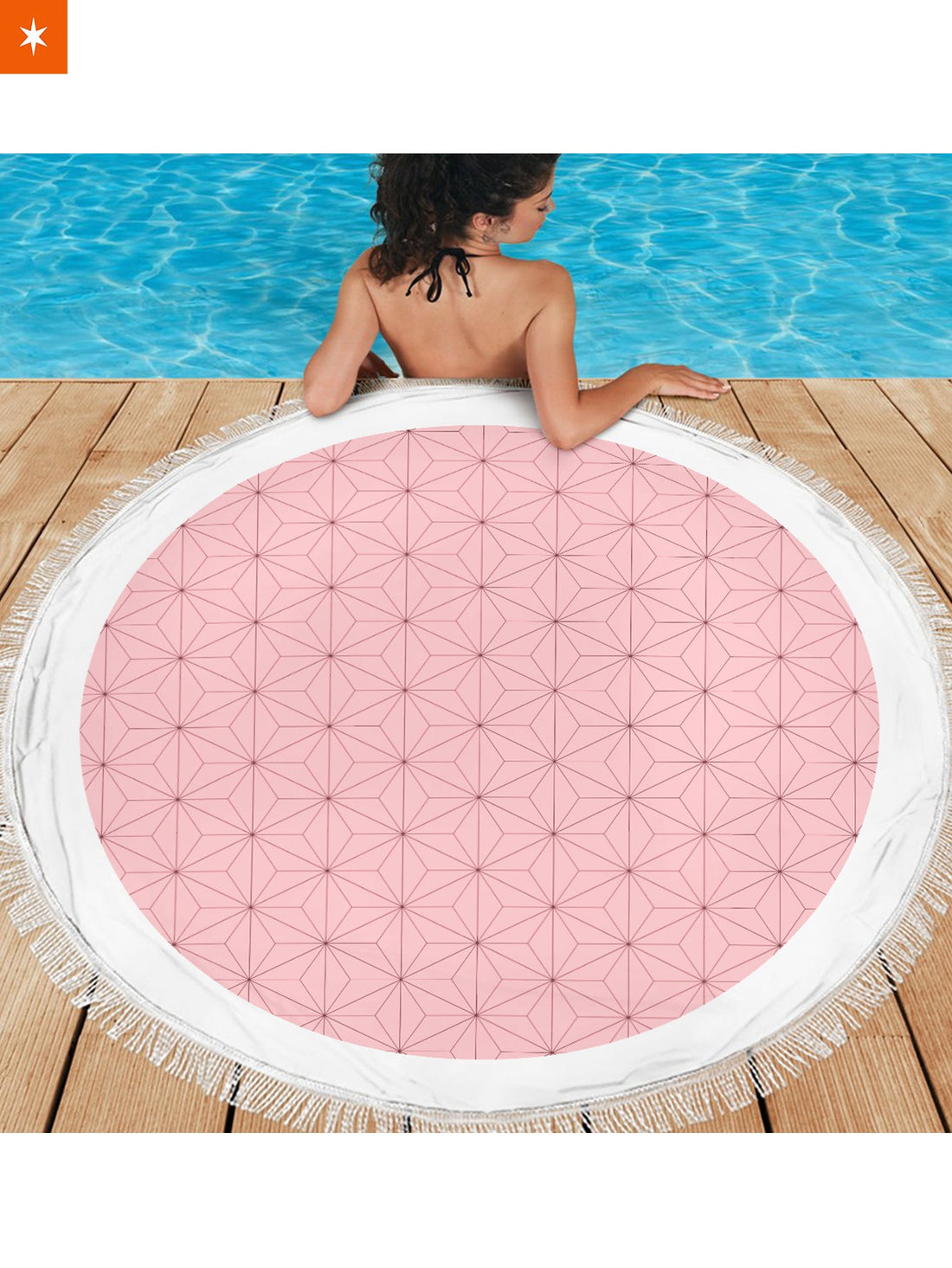 Fandomaniax - Cozy Nezuko Round Beach Towel