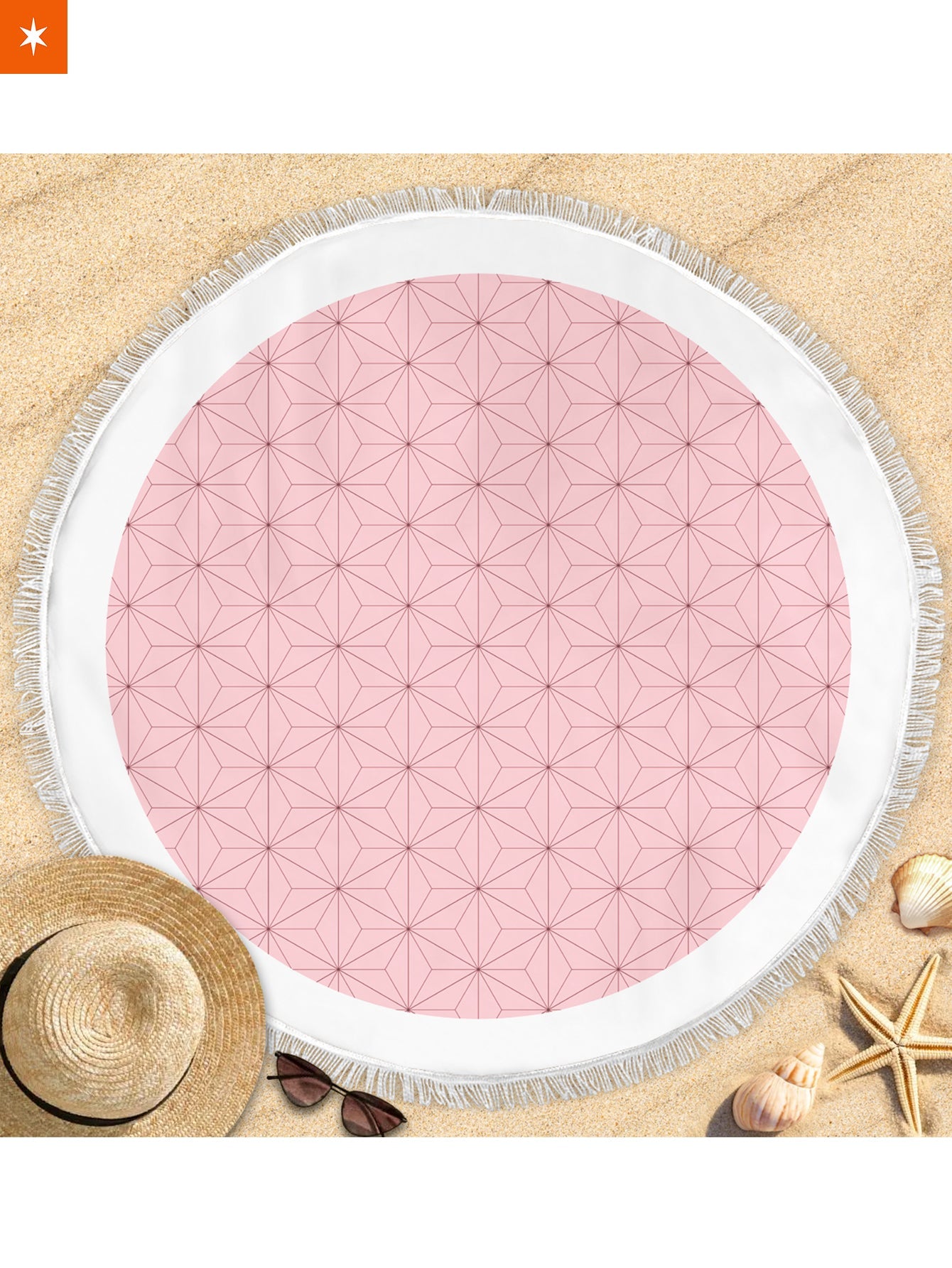 Fandomaniax - Cozy Nezuko Round Beach Towel