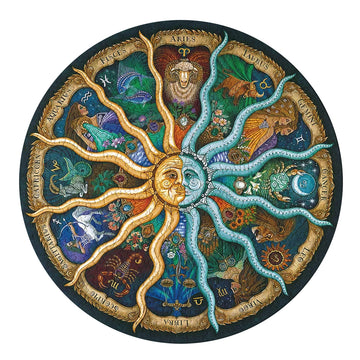 Zodiac Art Round Puzzle