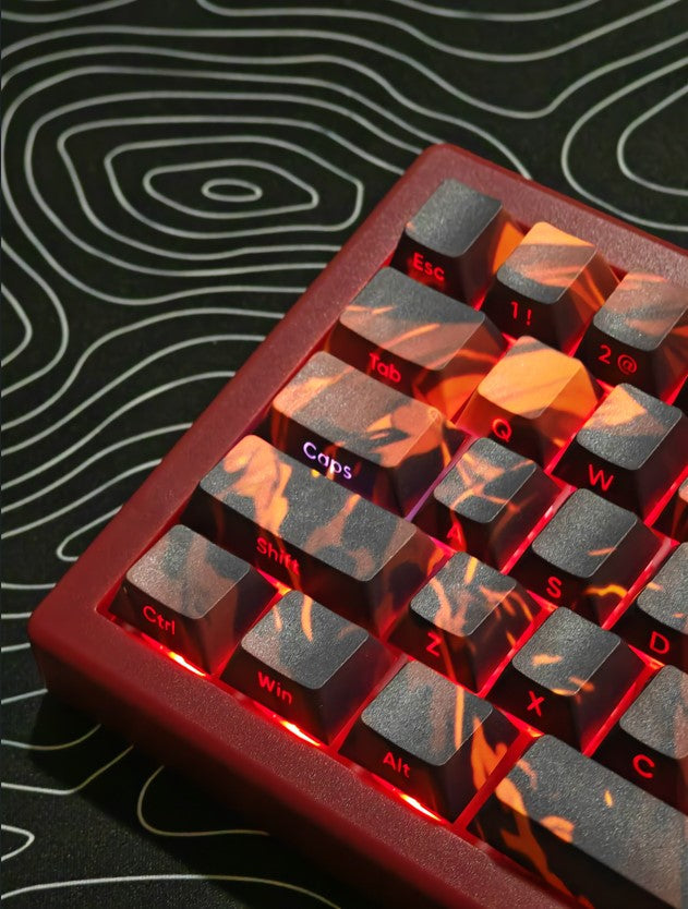 KEYBOARD - Limited Edition Custom 65% Keyboard - Naruto 68Keys RGB backlight, triple mode (wired, wireless and bluetooth)