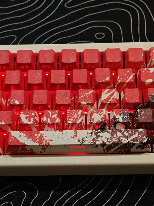 KEYBOARD - Limited Edition Custom 65% Keyboard - Chainsawman 68Keys RGB backlight, triple mode (wired, wireless and bluetooth)