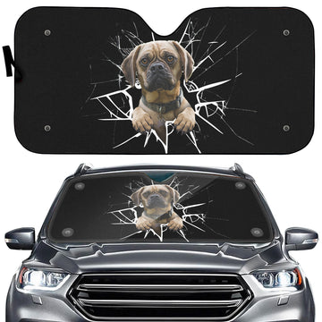 Dog Smashed Auto Sun Shade