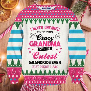 Crazy Grandma Unisex Wool Sweater