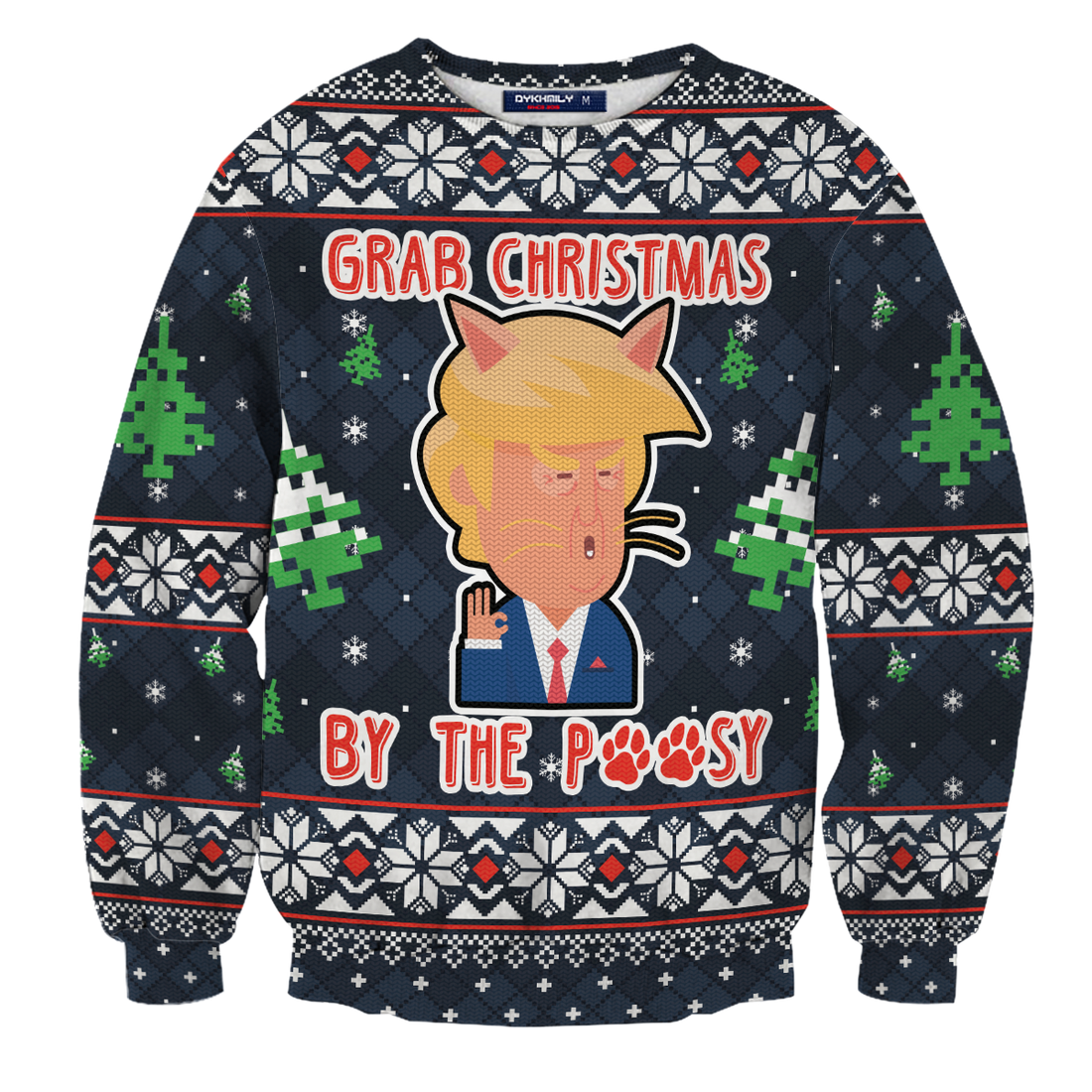 Grab Christmas By The Pussy Unisex Wool Sweater